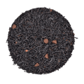 chocolate black loose leaf tea - muave - ingredients - close up