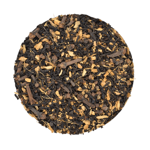 Masala chai - spiced indian black tea - ingredients close up